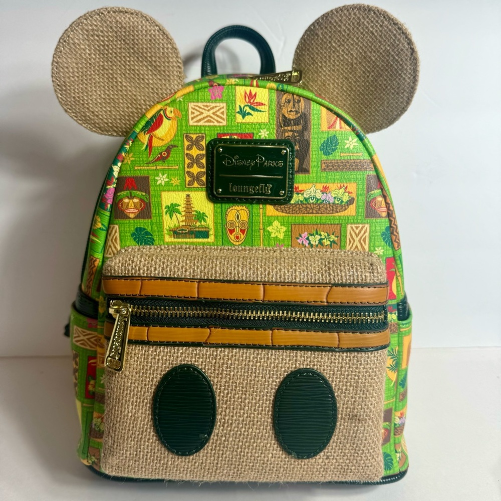 NWT. Loungefly Disney Parks Mini Backpack - Enchanted Tiki Room limited edition